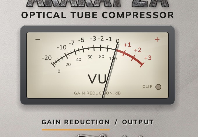 The VU meter with its clip lamp