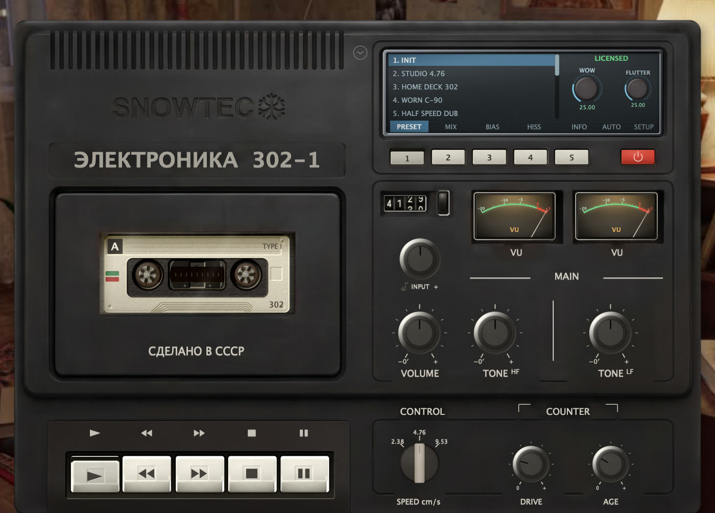 SnowTec E-302 — чёрная панель