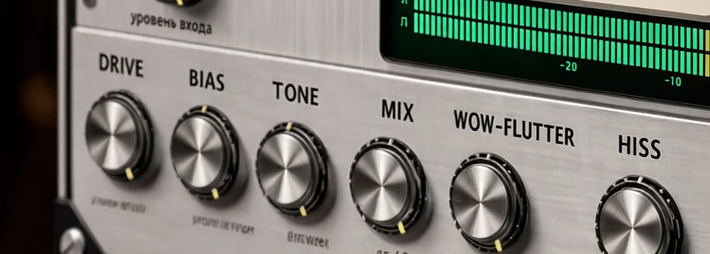 SnowTec Olimp-005C — ручки DRIVE, BIAS, TONE, MIX крупным планом