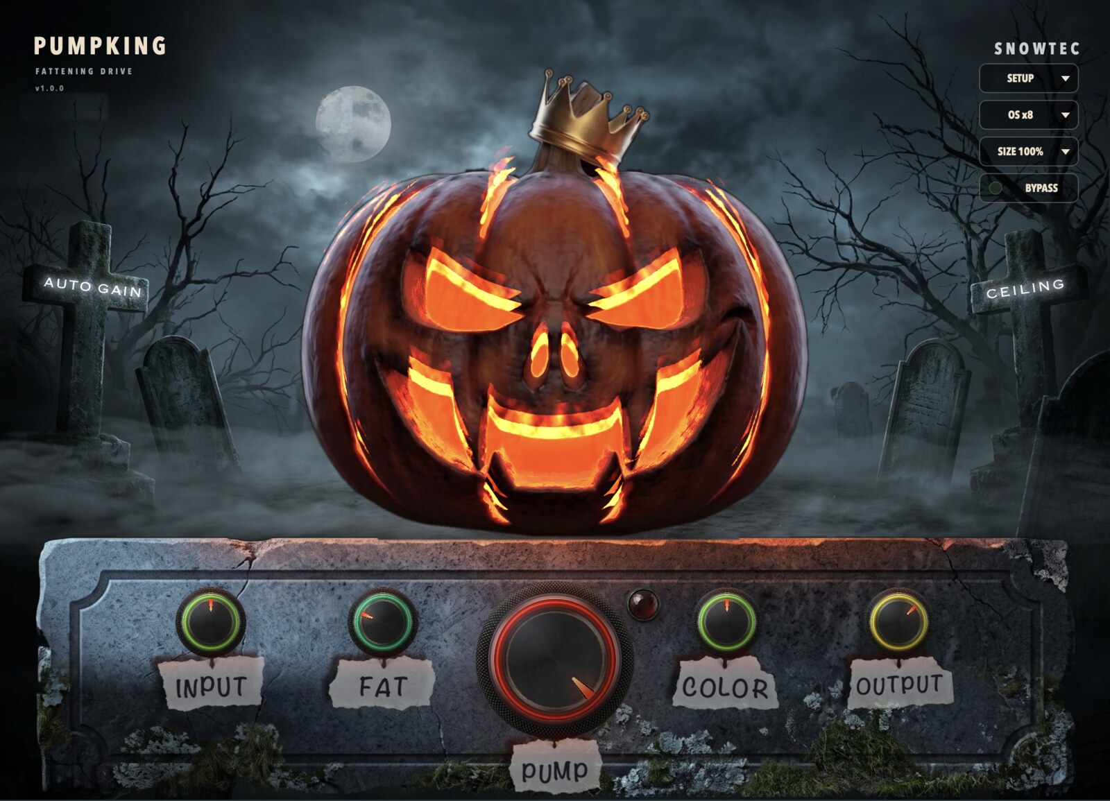 PUMPKING при PUMP 100: адская тыква, огонь в прорезях, кольцо ручки красное
